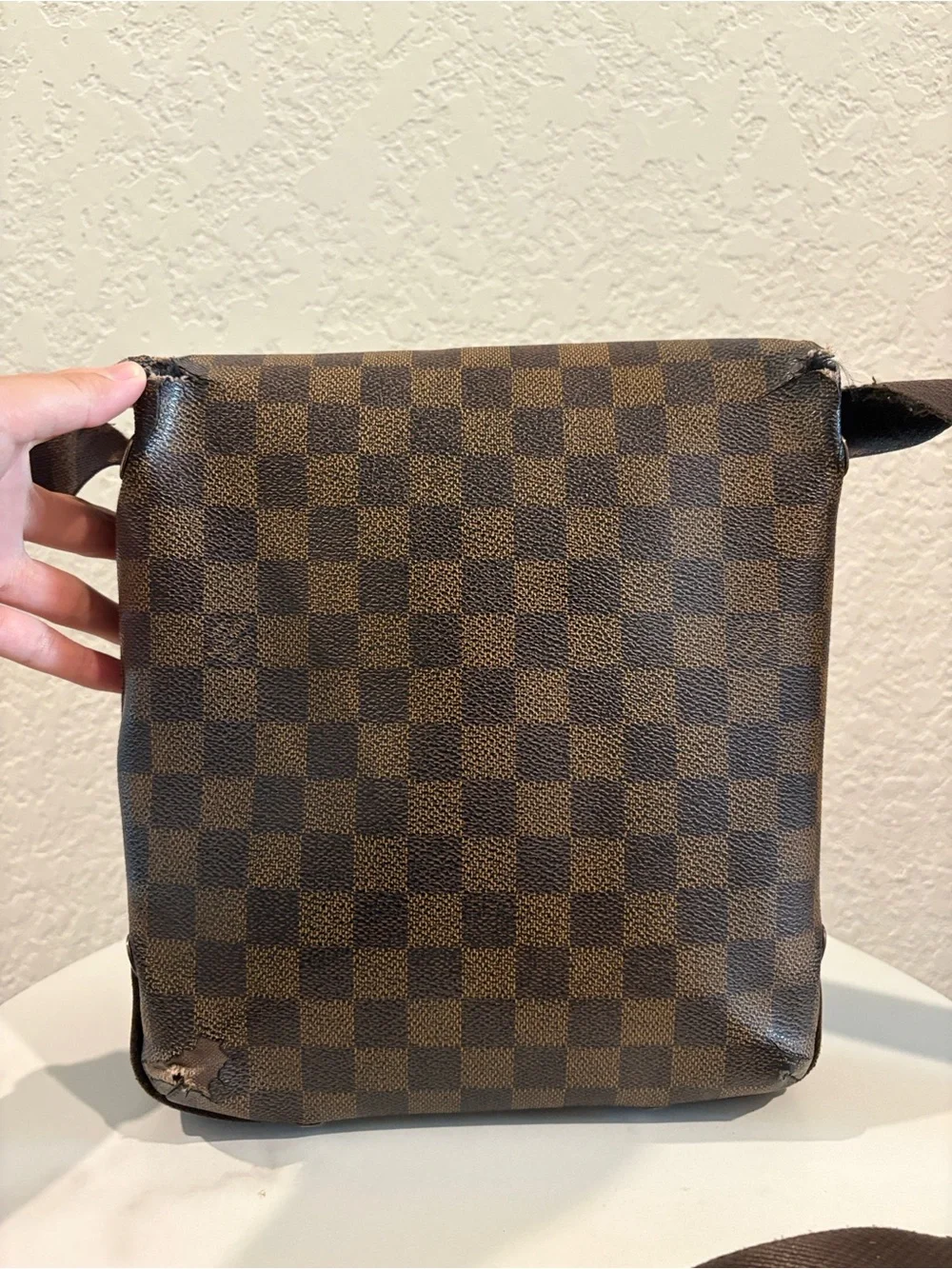 Louis Vuitton Damier Ebene Brown Brooklyn PM Crossbody Bag